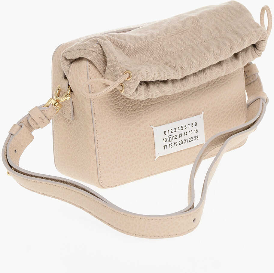 Genti tip postas Maison Margiela Mm11 Textured Leather 5A Crossbody Bag With Canvas Detail Pink Femei (BM 18013897) 3