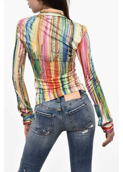 Camasi casual DSQUARED2 Slim Fit Printed Shirt Multicolor Femei (BM 18013918) 2