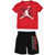 Nike Air Jordan Crew-Neck T-Shirt And Shorts Set With Printed Log Black