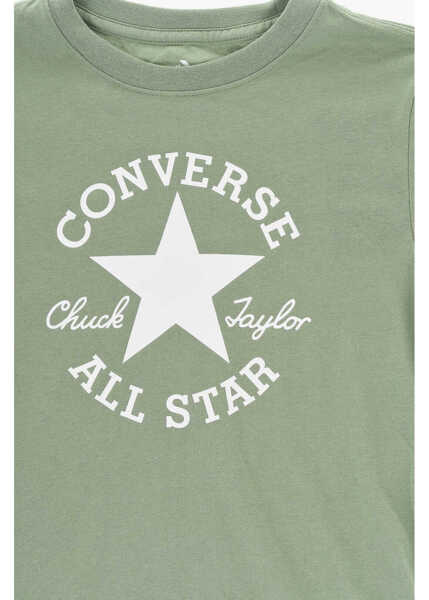 Tricouri Converse All Star Cchuck Taylor Solid Color Dissected Crew-Neck T-Shi Green Baieti (BM 18014191) 2