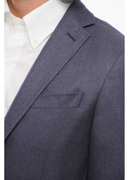 Sacouri CORNELIANI Cc Collection Virgin Wool Hopsack Blazer Blue Barbati (BM 18014320) 3