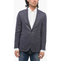 Sacouri Cc Collection Virgin Wool Hopsack Blazer Barbati
