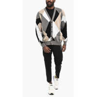 Cardigane DSQUARED2 pentru Barbati - Cardigane DSQUARED2 V-Neck Color Block Virgin Wool Cardigan Multicolor Barbati (BM 18014341) - B-mall.ro