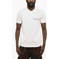 Tricouri Polo Piquet Cotton 3 Buttons Polo Shirt With Print Barbati