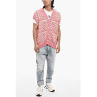 Cardigane DSQUARED2 pentru Barbati - Cardigane DSQUARED2 V-Neck Two-Tone Sleeveless Cardigan White Barbati (BM 18014383) - B-mall.ro