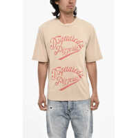Tricouri Printed Cotton Crew-Neck T-Shirt Barbati