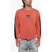 Pulovere Asymmetrical Cut Crew-Neck Sweater With Contrasting Band Barbati