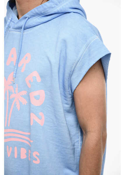 Bluze de trening DSQUARED2 Sleeveless Hoodie With Print Blue Barbati (BM 18014533) 3