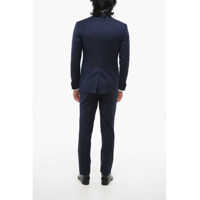 Costume CORNELIANI pentru Barbati - Costume CORNELIANI Code Virgin Wool 3 Piece Suit With Peak Lapel Blue Barbati (BM 18014548) - B-mall.ro