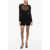 DSQUARED2 Draped Mini Dress With Sheels Detail Black