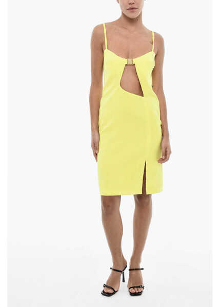 Rochii scurte DSQUARED2 Solid Color Mini Dress With Cut Out Detail Green Femei (BM 18014584) 1