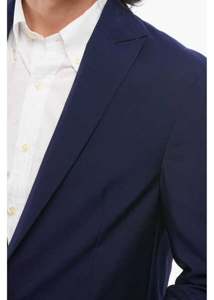 Sacouri CORNELIANI Cc Collection Half-Lined Reset Wool Blend Blazer Blue Barbati (BM 18015085) 3