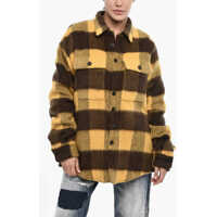 Jachete Checked Buffalo Wool Blend Overshirt With Breast Pocket Femei