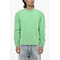 Pulovere Terry Cotton Crew-Neck Sweater With Monogram Barbati