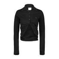 Tricouri Polo Courrèges Polo Twist Pique Crop Clothing Femei