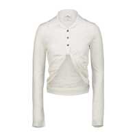 Tricouri Polo Courrèges Polo Twist Pique Crop Clothing Femei
