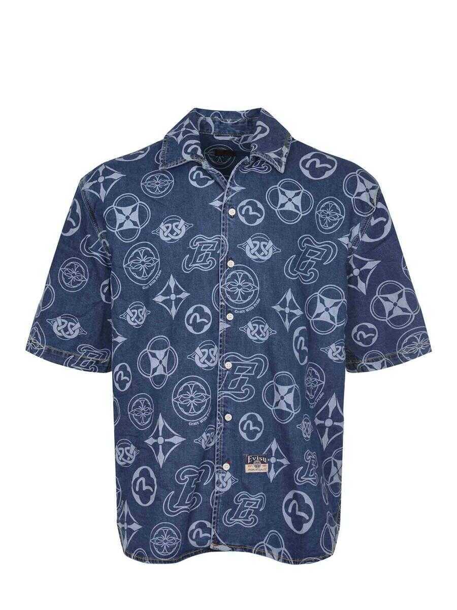 Camasi Evisu Evisu Shirts DENIM SCURO Barbati (BM 18016794) 1