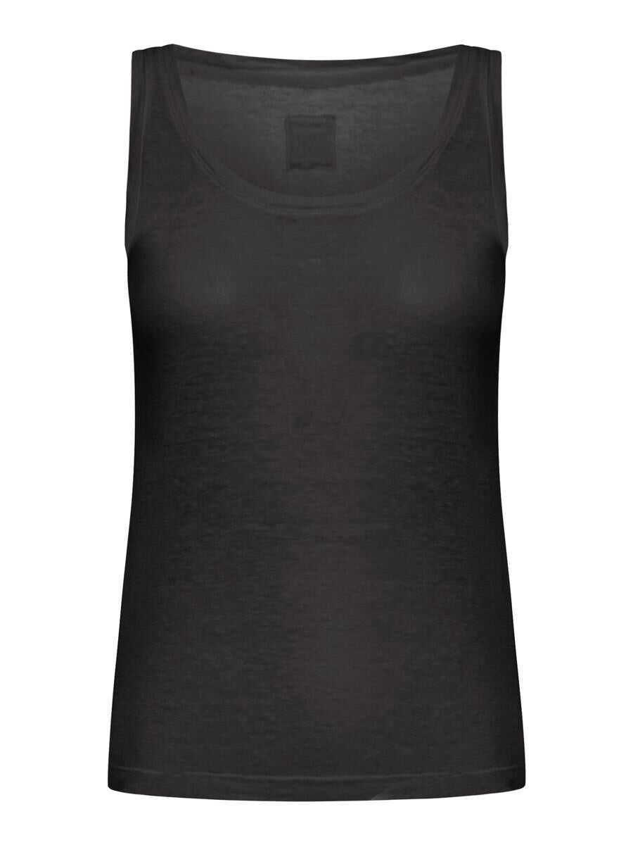Topuri 120 LINO 120 Lino Vest & Tank Tops Black Femei (BM 18017052) 1