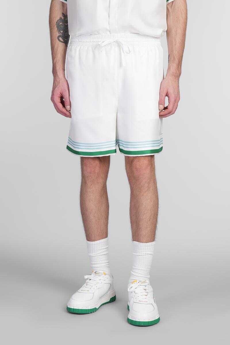 Pantaloni Casablanca Casablanca Shorts WHITE Barbati (BM 18017142) 1