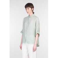 Camasi 120% LINO Dama - Camasi 120 LINO 120 Lino Shirt GREEN Femei (BM 18017358) - B-mall.ro