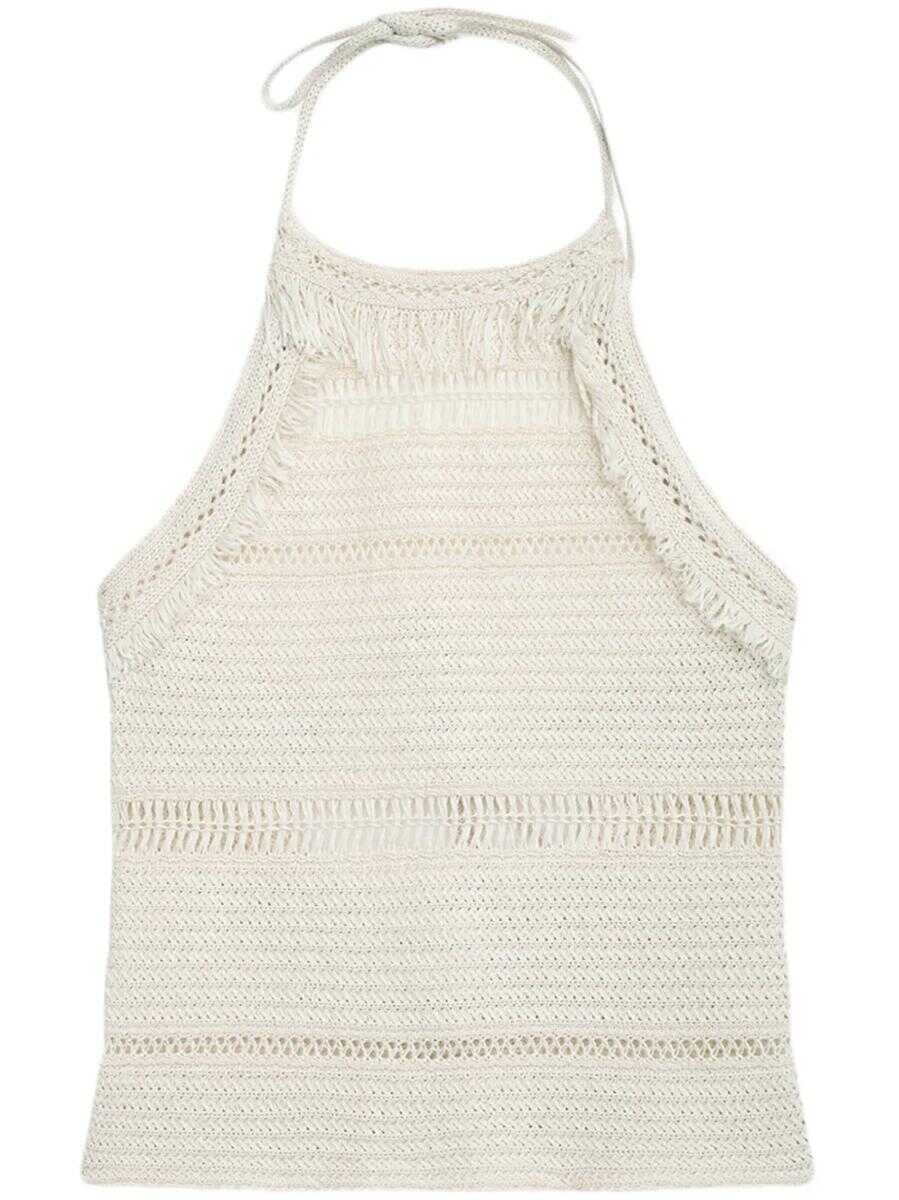 Topuri Isabel Marant Isabel Marant toile Top Araliane Beige Femei (BM 18019554) 1