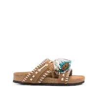 Sneakers Elena Iachi Suede Tan Slippers Shoes Femei