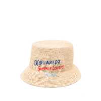 Sepci Beige Hat With Logo Lettering Embroidery On The Front In Rafia Man Barbati