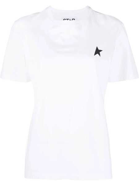 Tricouri Golden Goose Golden Goose Printed Cotton T-Shirt WHITE Femei (BM 18021681) 1