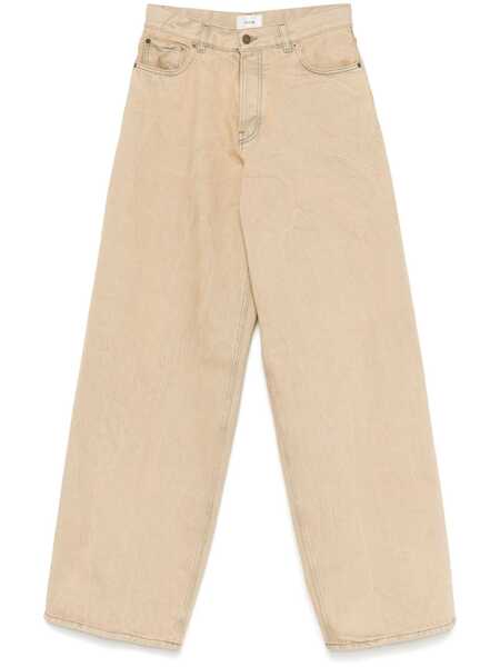 Blugi HAIKURE Beige Five-Pocket Jeans With Patch Logo On The Back In Cotton Woman Beige Femei (BM 18021705) 1