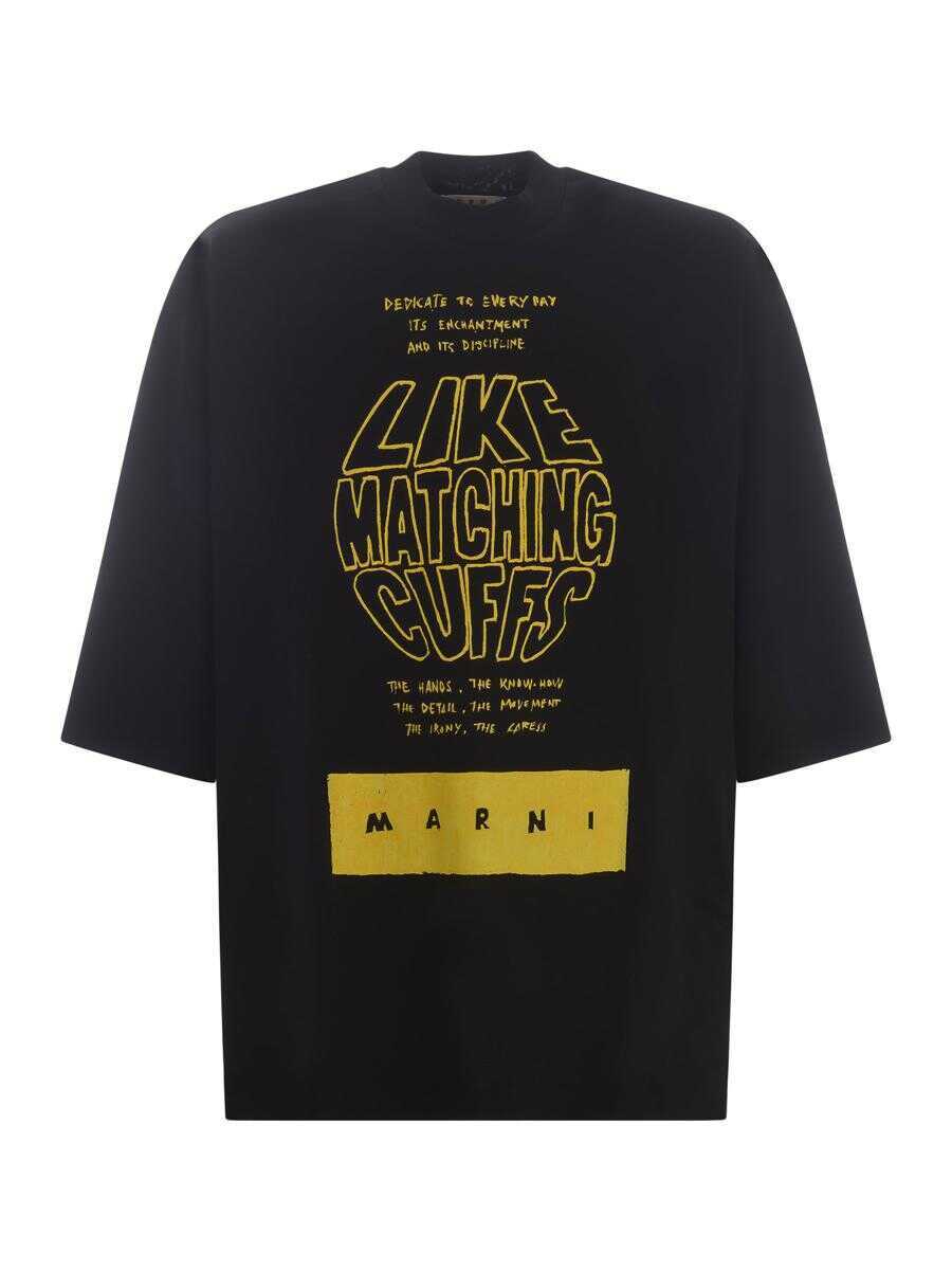Tricouri Marni Marni T-Shirt Black Barbati (BM 18021711) 1