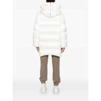 Geci MONCLER X RICK OWENS Dama - Geci MONCLER X RICK OWENS Cyclopic White Down Jacket With Removable Hood And Logo Patch In Tech Fabric Woman WHITE Femei (BM 18023025) - B-mall.ro