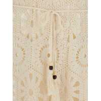 Imbracaminte Derhy Dama - Rochii Derhy Xaviere White Long Dress With V-Neck And All-Over Lace Embroideries In Cotton Woman WHITE Femei (BM 18023133) - B-mall.ro