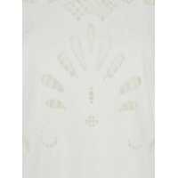 Imbracaminte Derhy Dama - Bluze Derhy Bali White Blouse With All-Over Embroideries And Semi-Transparent Design In Cotton Woman WHITE Femei (BM 18023136) - B-mall.ro