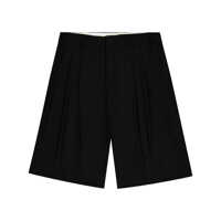 Pantaloni LANEUS Laneus Black Virgin Wool Bermuda Shorts