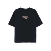 Topuri DSQUARED2 Blue T‑Shirt With Round Neck And Embroidered Logo On The Front In Cotton Woman