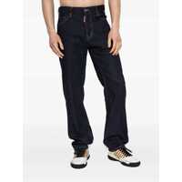 Blugi DSQUARED2 pentru Barbati - Blugi DSQUARED2 Blue Five Pockets Jeans With Contrast Stitching And Tapered Design In Cotton Man BLUE Barbati (BM 18023550) - B-mall.ro