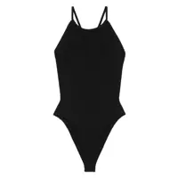 Costume de baie 'Portia' Black Swimsuit With Criss-Crossed Straps On The Rear In Tech Fabric Woman Femei