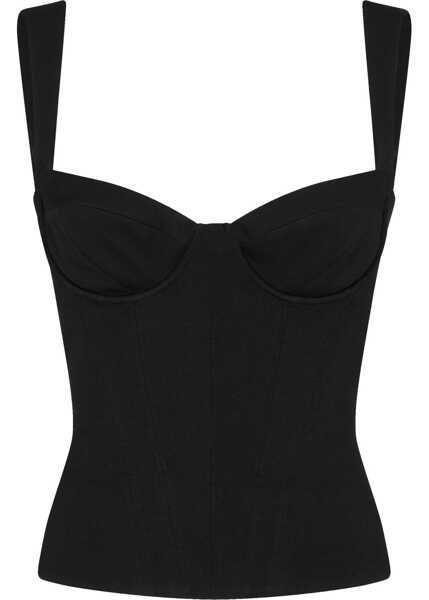 Bluze DSQUARED2 Bustier Top With Zip Black Femei (BM 18024673) 1