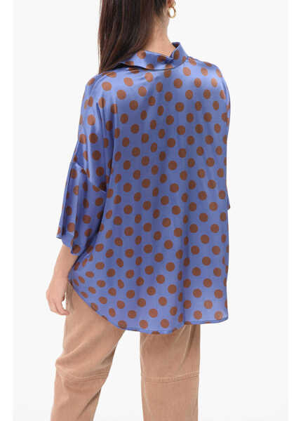 Camasi casual STEPHAN JANSON Dotted Silk Shirt Light Blue Femei (BM 18024676) 2