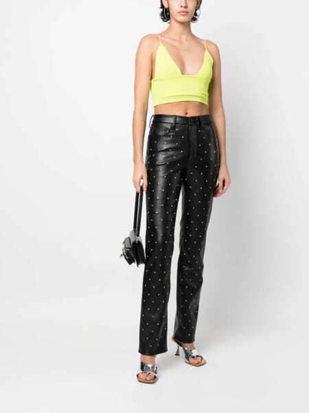 Bluze DSQUARED2 Deep Neckline Ribbed Cropped Top Green Femei (BM 18024694) 2