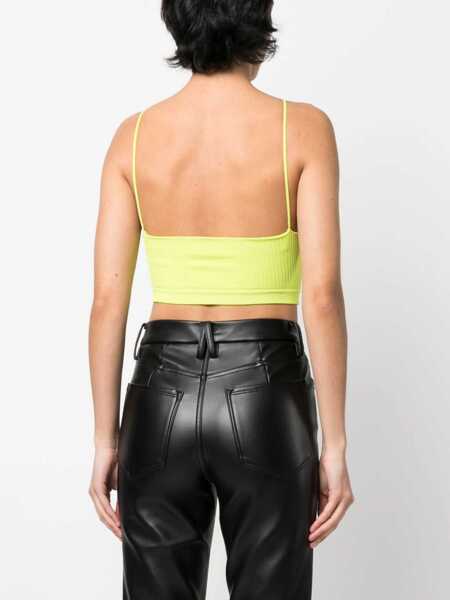 Bluze DSQUARED2 Deep Neckline Ribbed Cropped Top Green Femei (BM 18024694) 4