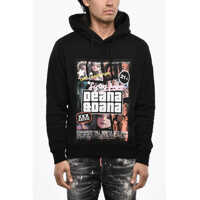 Bluze de trening Cotton Hoodie With Maxi Print Barbati
