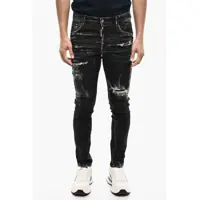 Blugi drepti Distressed Dark Wash Jeans Barbati