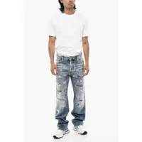 Blugi drepti DSQUARED2 pentru Barbati - Blugi drepti DSQUARED2 Baggy Fit Regular Waist Distressed Jeans Blue Barbati (BM 18024718) - B-mall.ro