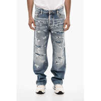 Blugi drepti Baggy Fit Regular Waist Distressed Jeans Barbati