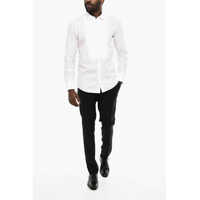 Camasi elegante pentru Barbati - Camasi elegante DSQUARED2 Poplin Cotton Shirt With Spread Collar White Barbati (BM 18024721) - B-mall.ro