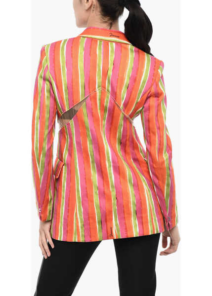 Sacouri DSQUARED2 Striped Blazer With Cut Out Detail Multicolor Femei (BM 18024826) 2