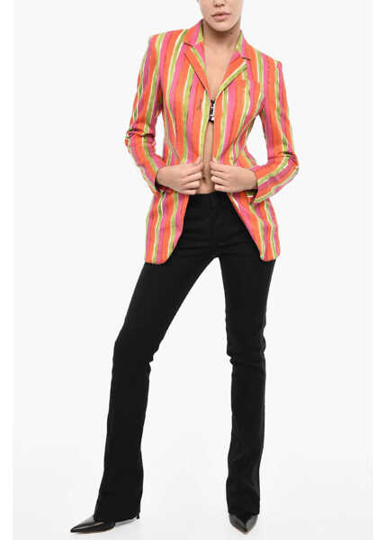 Sacouri DSQUARED2 Striped Blazer With Cut Out Detail Multicolor Femei (BM 18024826) 4