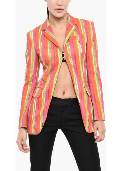 Sacouri DSQUARED2 Striped Blazer With Cut Out Detail Multicolor Femei (BM 18024826) 1