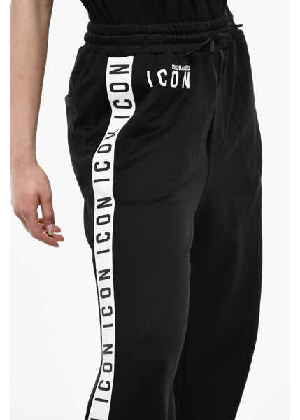 Pantaloni de trening DSQUARED2 3 Pockets Joggers With Side Logoed Bands Black Femei (BM 18024838) 3